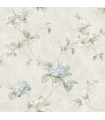 3123-76306 - Magnolia Light Blue Hydrangea Trail Wallpaper by Chesapeake