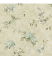 3123-76305 - Magnolia Teal Hydrangea Trail Wallpaper by Chesapeake