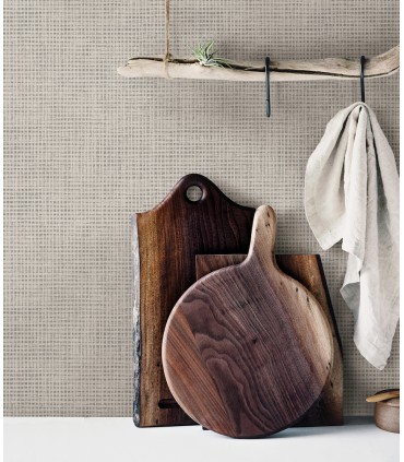 3123-10020 - Nimmie Grey Basketweave Wallpaper by Chesapeake
