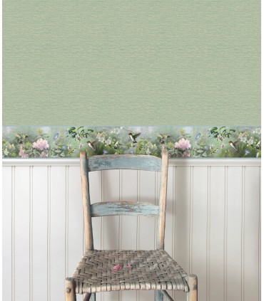 3123-48531 - Ruby Light Blue Hummingbird Garden Border by Chesapeake