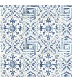3123-12332 - Sonoma Blue Spanish Tile Wallpaper by Chesapeake