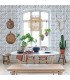 3123-12332 - Sonoma Blue Spanish Tile Wallpaper by Chesapeake