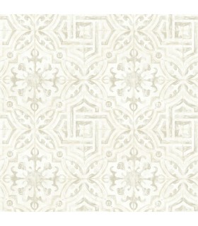 3123-12333 - Sonoma Cream Spanish Tile Wallpaper by Chesapeake