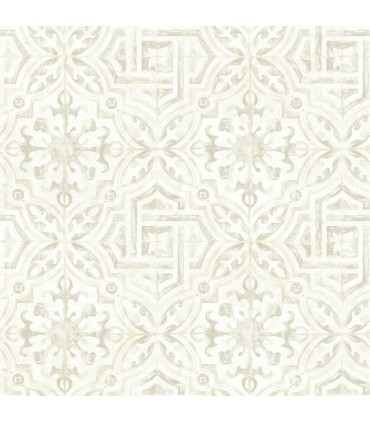 3123-12333 - Sonoma Cream Spanish Tile Wallpaper by Chesapeake