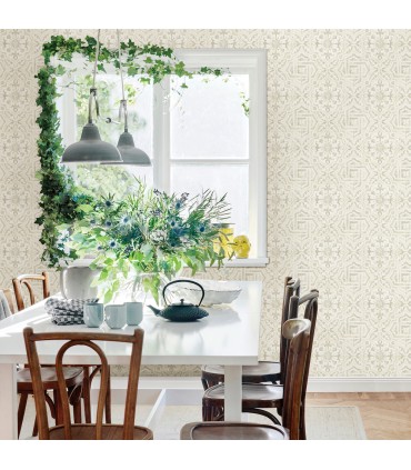 3123-12333 - Sonoma Cream Spanish Tile Wallpaper by Chesapeake