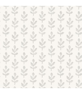 3123-13842 - Whiskers Light Grey Leaf Wallpaper by Chesapeake