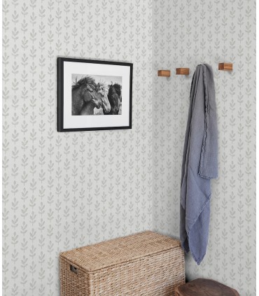 3123-13842 - Whiskers Light Grey Leaf Wallpaper by Chesapeake