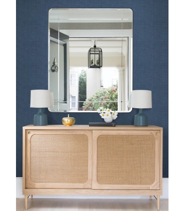 3122-10002 - Nimmie Navy Woven Grasscloth Wallpaper by Chesapeake