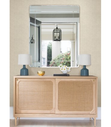 3122-10005 - Nimmie Taupe Woven Grasscloth Wallpaper by Chesapeake