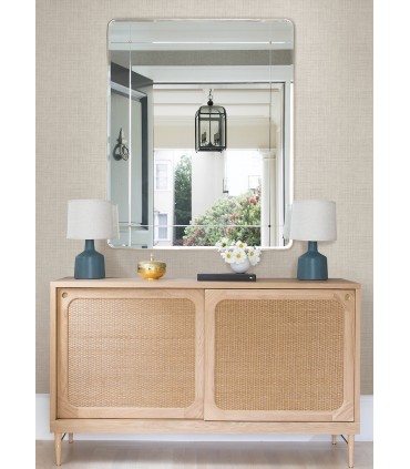 3122-10010 - Nimmie Light Grey Woven Grasscloth Wallpaper by Chesapeake