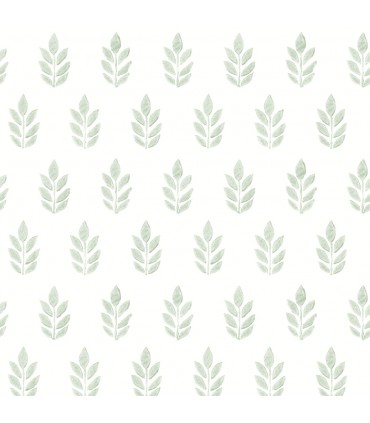3122-11304 - Ervic Leaf Block Print Wallpaper by Chesapeake