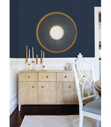 3122-10212 - Gump Navy Faux Grasscloth Wallpaper by Chesapeake