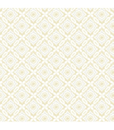 3122-10703 - Hugson Yellow Quilted Damask Wallpaper by Chesapeake