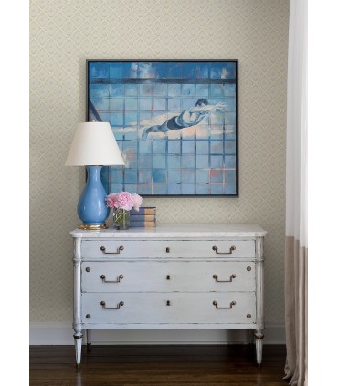 3122-10703 - Hugson Yellow Quilted Damask Wallpaper by Chesapeake