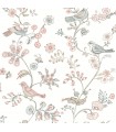 3122-10805 - Jinjur Blush Bird Trail Wallpaper by Chesapeake
