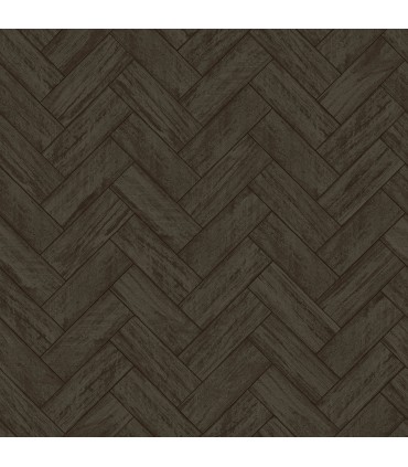 3122-10110 - Kaliko Charcoal Wood Herringbone Wallpaper by Chesapeake
