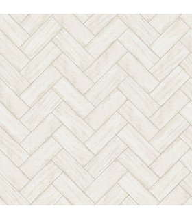 3122-10100 - Kaliko White Wood Herringbone Wallpaper by Chesapeake