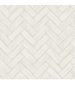 3122-10100 - Kaliko White Wood Herringbone Wallpaper by Chesapeake