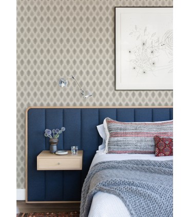 3122-10310 - Mombi Grey Diamond Shibori Wallpaper by Chesapeake
