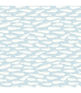 3122-10504 - Nunkie Aqua Sardine Wallpaper by Chesapeake