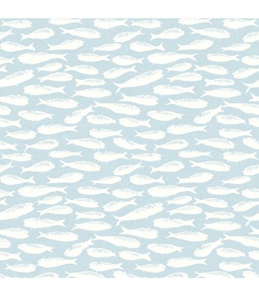 3122-10504 - Nunkie Aqua Sardine Wallpaper by Chesapeake