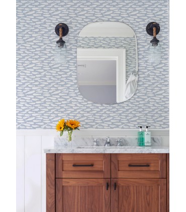 3122-10512 - Nunkie Denim Sardine Wallpaper by Chesapeake
