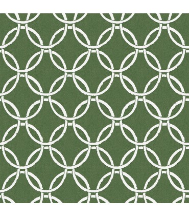 3122-11004 - Quelala Green Ring Ogee Wallpaper by Chesapeake