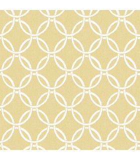 3122-11003 - Quelala Yellow Ring Ogee Wallpaper by Chesapeake