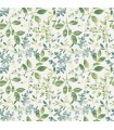 3122-11104 - Tinker Green Woodland Botanical Wallpaper by Chesapeake