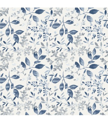 3122-11102 - Tinker Navy Woodland Botanical Wallpaper by Chesapeake