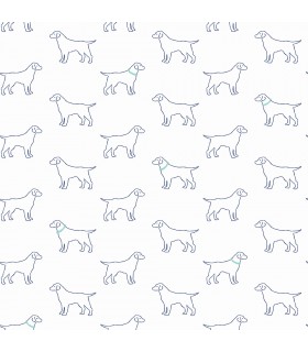 3122-10404 - Yoop Off White Dog Wallpaper by Chesapeake