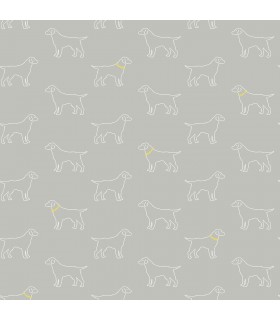 3122-10403 - Yoop Slate Dog Wallpaper by Chesapeake