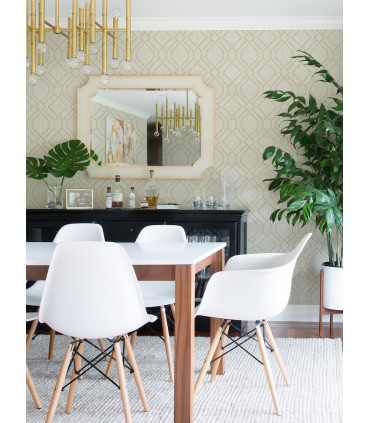 4025-82515 - Frege Gold Trellis Wallpaper by Advantage