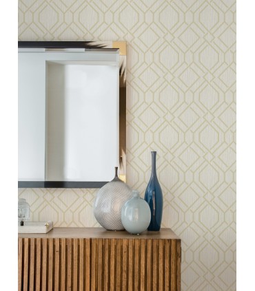 4025-82515 - Frege Gold Trellis Wallpaper by Advantage