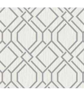 4025-82528 - Frege Grey Trellis Wallpaper by Advantage