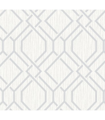 4025-82525 - Frege Silver Trellis Wallpaper by Advantage