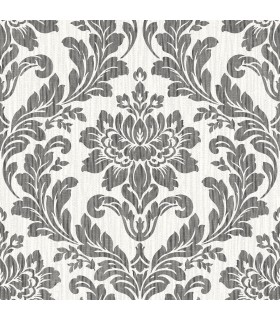 4025-82527 - Galois Black Damask Wallpaper by Advantage