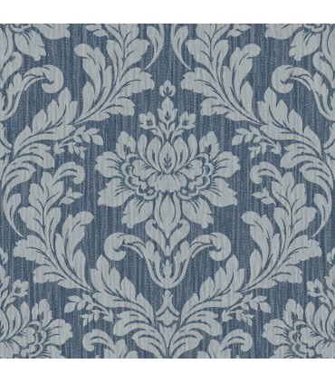 4025-82511 - Galois Blue Damask Wallpaper by Advantage