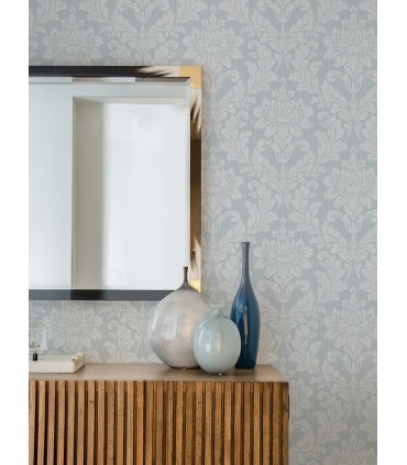 4025-82521 - Galois Light Blue Damask Wallpaper by Advantage