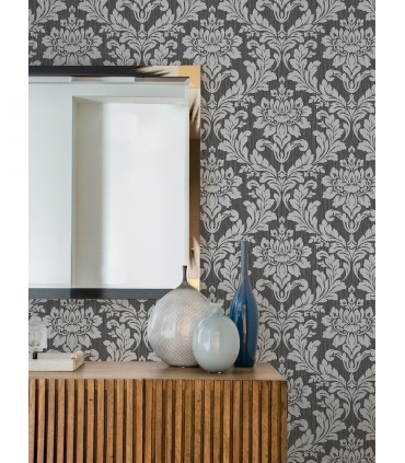 4025-82517 - Galois Silver Damask Wallpaper by Advantage