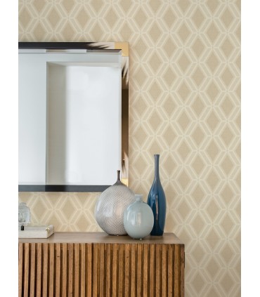 4025-82539 - Mersenne Beige Geometric Wallpaper by Advantage