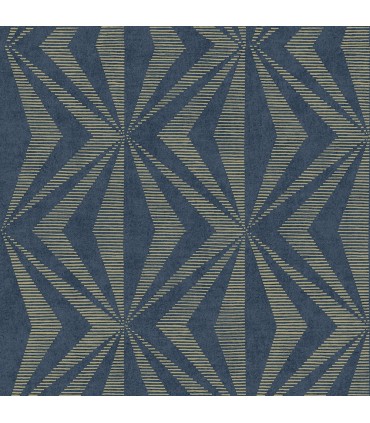 4025-82552 - Monge Blue Geometric Wallpaper by Advantage