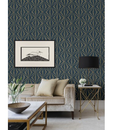 4025-82552 - Monge Blue Geometric Wallpaper by Advantage