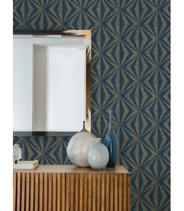 4025-82552 - Monge Blue Geometric Wallpaper by Advantage