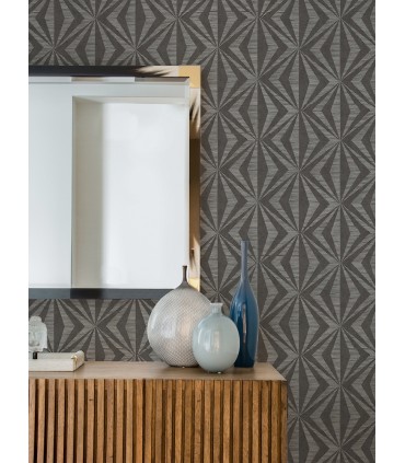4025-82547 - Monge Charcoal Geometric Wallpaper by Advantage