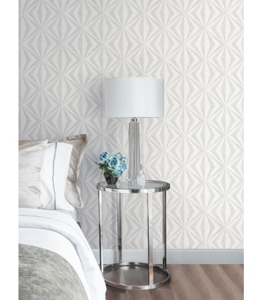 4025-82548 - Monge Silver Geometric Wallpaper by Advantage