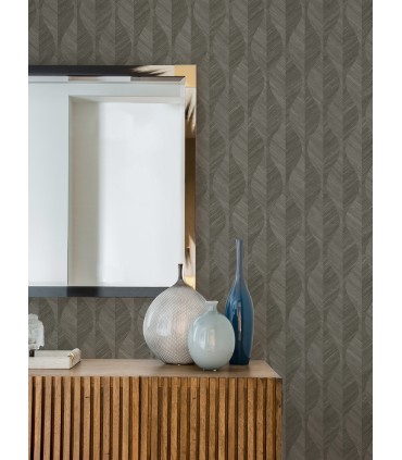 4025-82509 - Oresome Dark Grey Ogee Wallpaper by Advantage