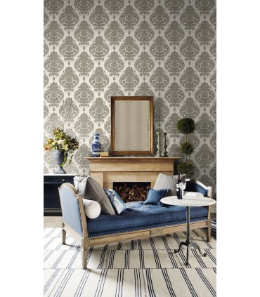 LN10400 - Antigua Damask Wallpaper-Luxe Retreat by Lillian August