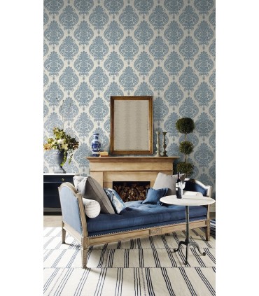 LN10402 - Antigua Damask Wallpaper-Luxe Retreat by Lillian August