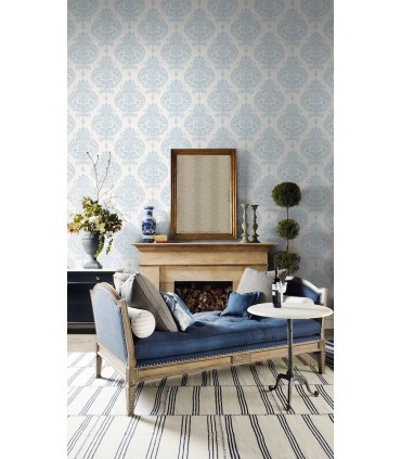 LN10412 - Antigua Damask Wallpaper-Luxe Retreat by Lillian August